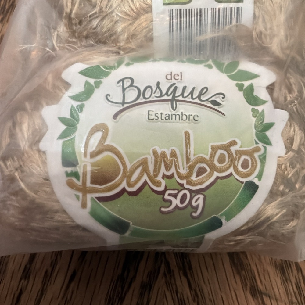5 Skeins Del Bosque Estambre Bamboo Fine Yarn Tan Nuez 50g